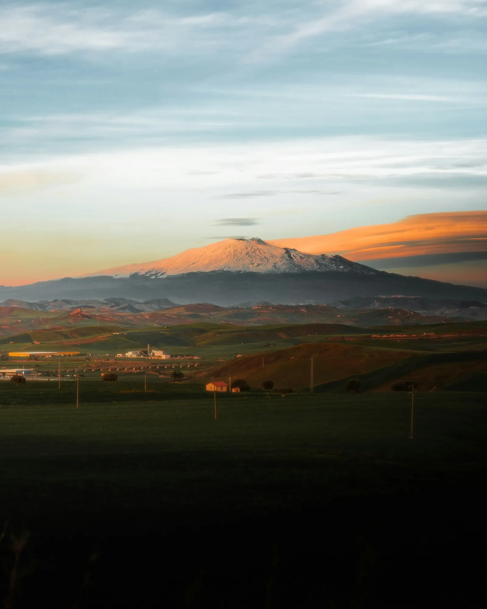 Sicile, montagnes Etna en arrière-plan