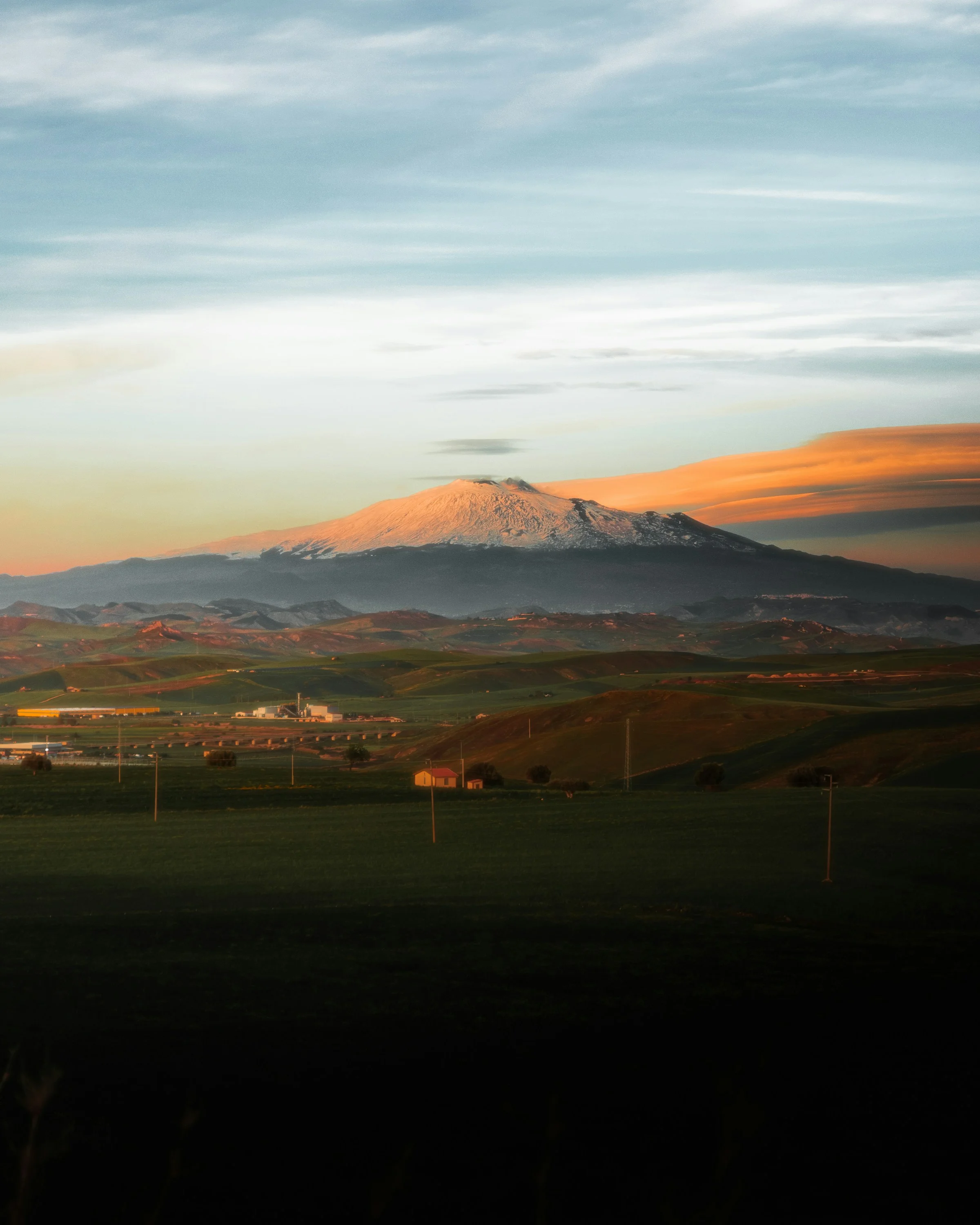 Sicile, montagnes Etna en arrière-plan